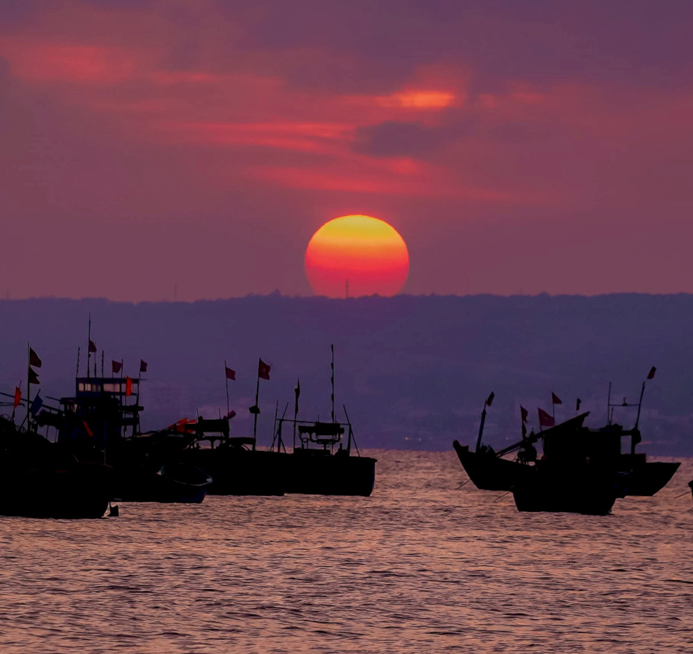 Khung cảnh làng chài Mũi Né